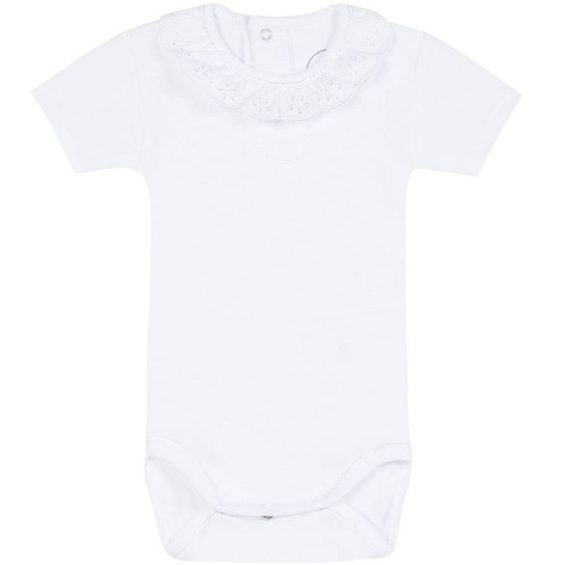 Body col manches courtes blanc (18 mois : 81 cm) Absorba