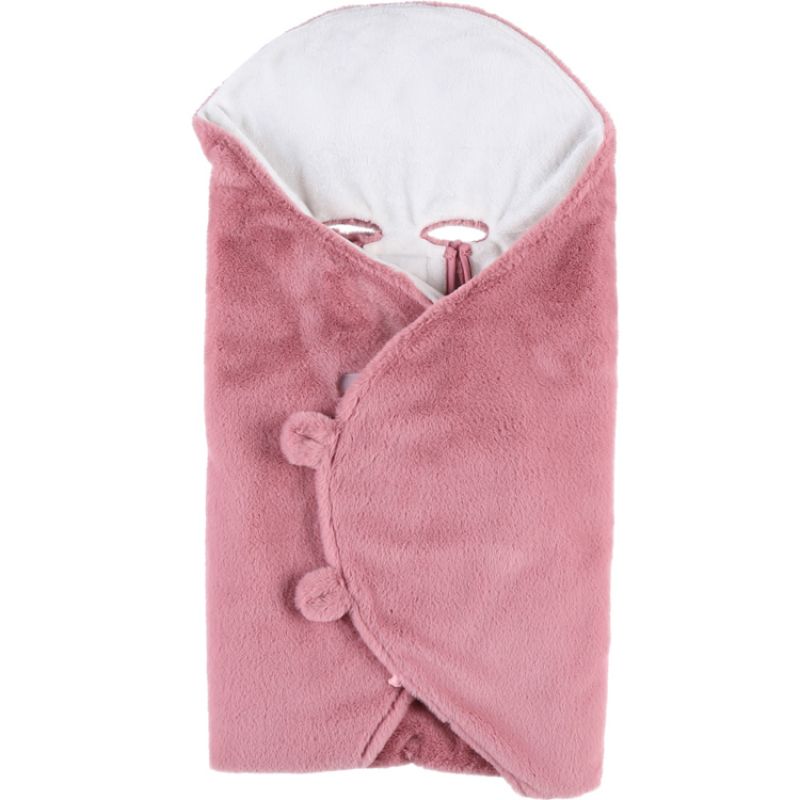 Couverture nomade en fausse fourrure rose Mix & Match (64 cm) Noukie's