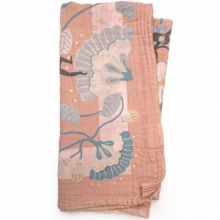 Lange en bambou et coton Faded Rose Bells (80 x 80 cm)  par Elodie Details