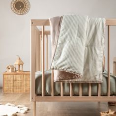 Couverture matelassée Faro Rayé Tilleul (100 x 140 cm)