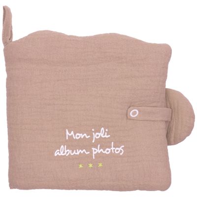 Livre album photos nuage (pour 10 photos 10 x 15) gaze de coton Mocha
