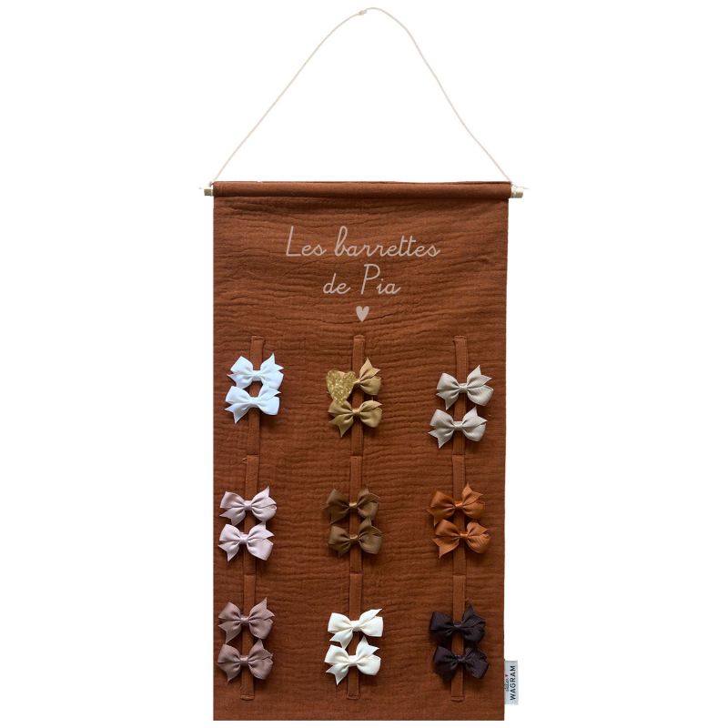 Porte-barrettes Gaze Caramel (personnalisable) Atelier Wagram Produit 3