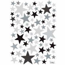 Stickers A3 My SuperStar grey remix by Sophie Cordier (29,7 x 42 cm)  par Lilipinso