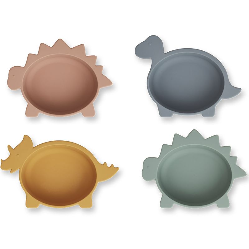 Lot de 4 bols en silicone Iggy Dino multicolore Liewood