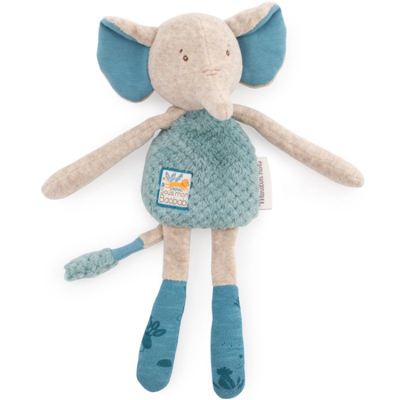 Hochet peluche éléphant Sous mon baobab (28 cm) Moulin Roty Produit 1 grande taille