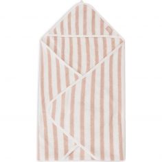Cape de bain Stripe Terry Wild Rose (75 x 75 cm) - Jollein