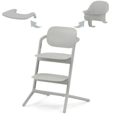 Chaise haute évolutive 3 in 1 Lemo 2 Suede Grey