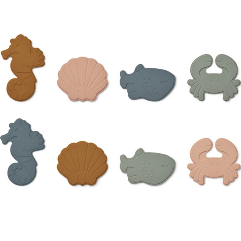Lot de 8 ventouses de bain Sea creature Mustard multi mix Liewood