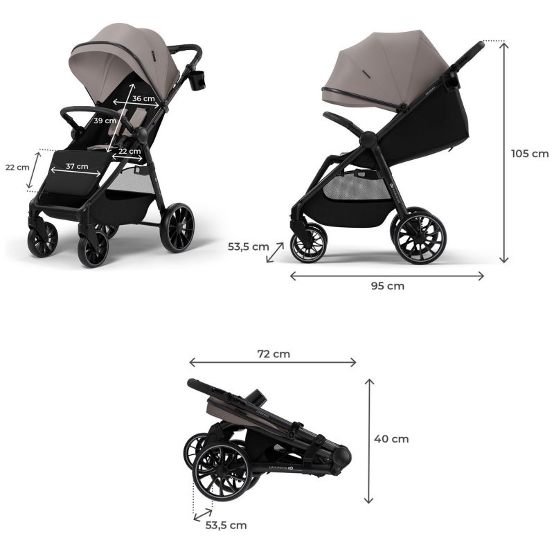 Poussette Grande 2 Sand Beige Kinderkraft Produit 9