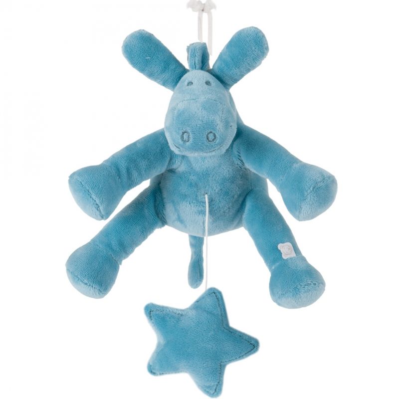 Peluche musicale Paco turquoise à suspendre (18 cm) Noukie's