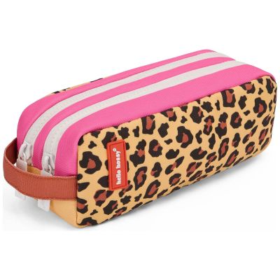 Trousse double compartiment Léopard