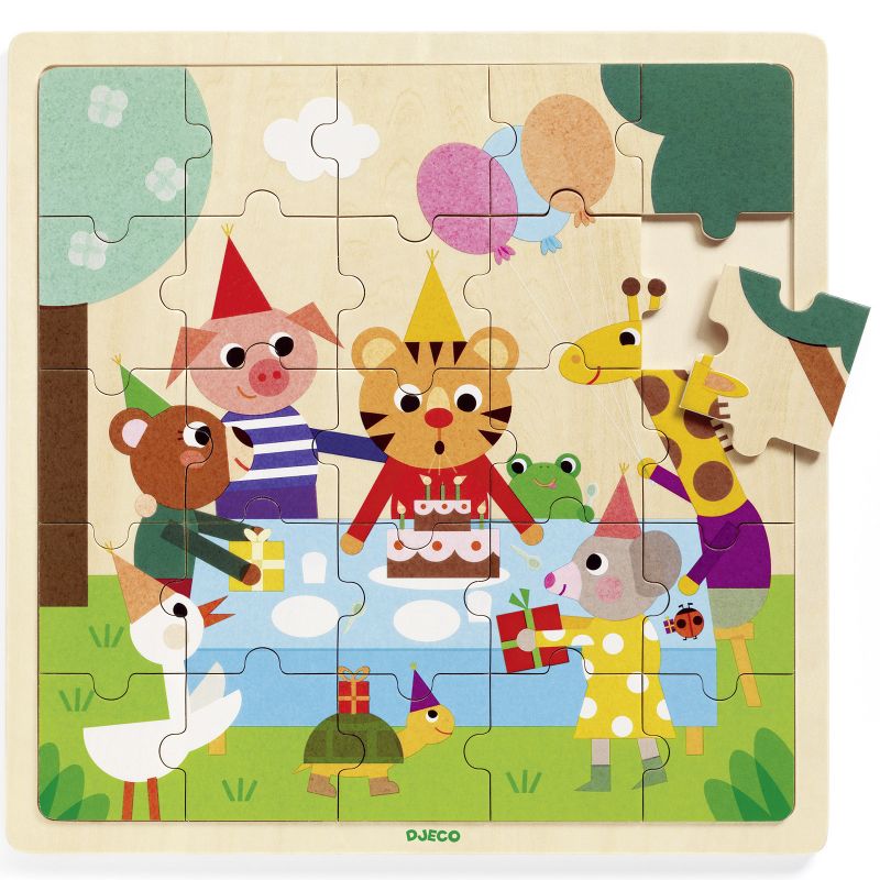 Puzzle en bois Puzzlo Happy (25 pièces) Djeco