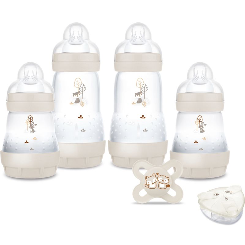 Coffret naissance Sable (4 biberons+1 sucette+1 boîte doseuse) MAM Produit 1 grande taille