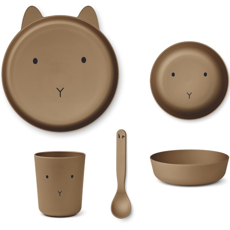 Coffret repas en bioplastique Brody Rabbit Oat (5 pièces) Liewood