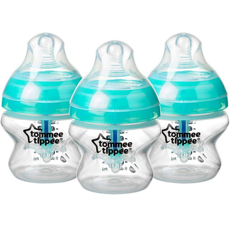 Lot de 3 biberons Anti-colique avancé turquoise (150 ml) Tommee Tippee