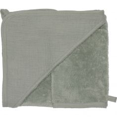 Cape de bain bambou + gant Vert de gris (70 x 70 cm) - BB & Co
