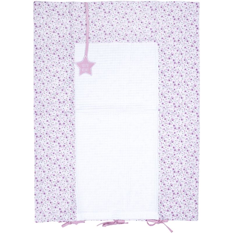 Housse de matelas à langer Liberty rose (60 x 80 cm) BB & Co