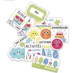 Ma pochette d'aimants Calendrier de la semaine