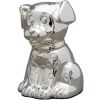 Tirelire petit chien personnalisable (métal argenté) - Daniel Crégut