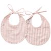 Lot de 2 bavoirs naissance rayé vieux rose Soft Stripes BB & Co Produit 1