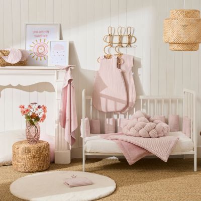 Lot de 2 bavoirs naissance rayé vieux rose Soft Stripes