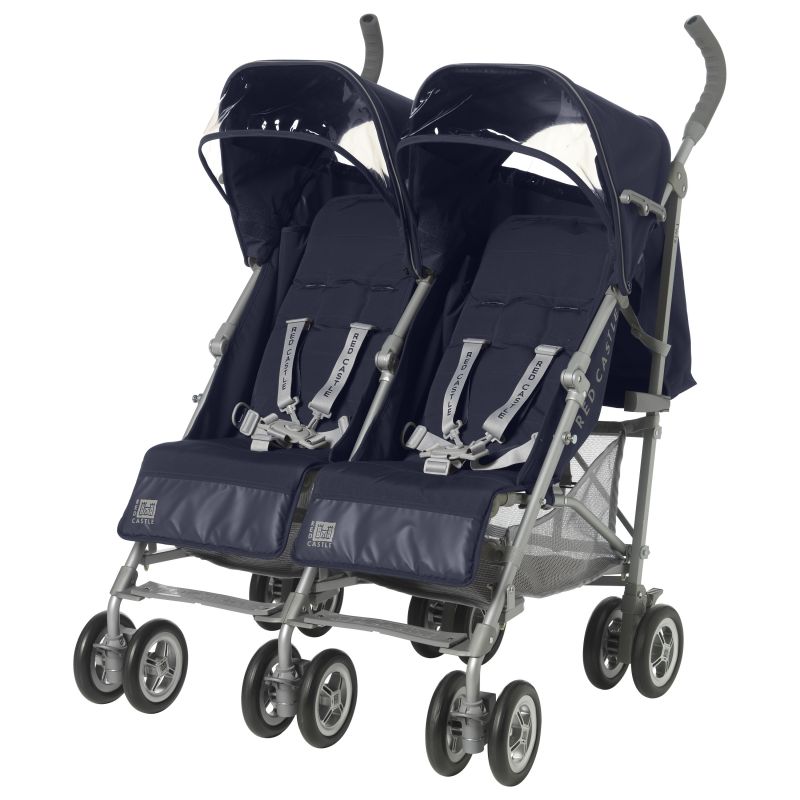 Poussette canne double Twixx marine Red Castle