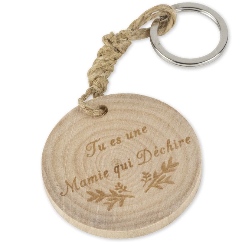 Porte-clés en bois Tu es une Mamie qui déchire Arty Fêtes Factory
