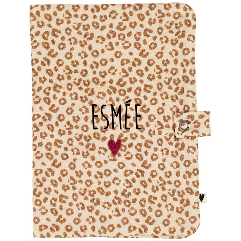 Protège carnet de santé Gaze Léopard (personnalisable) Atelier Wagram Produit 4