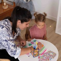 Bavoir premier âge en éponge Rose