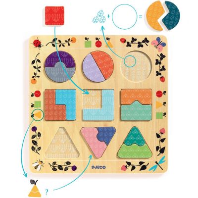 Puzzle en bois Ludigraphic (18 pièces) Djeco