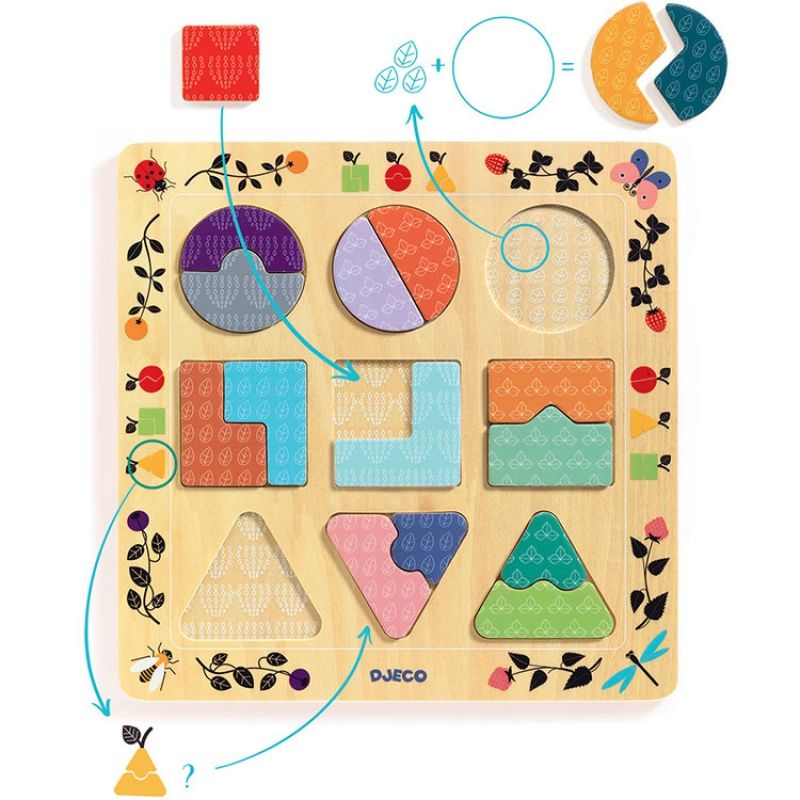Puzzle en bois Ludigraphic (18 pièces) Djeco