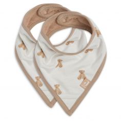 Lot de 2 bavoirs bandana Teddy Bear - Jollein