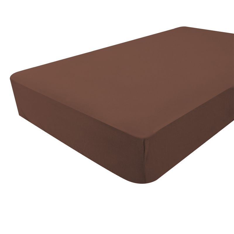 Drap housse jersey Chocolat Bambou (70 x 140 cm)  Domiva
