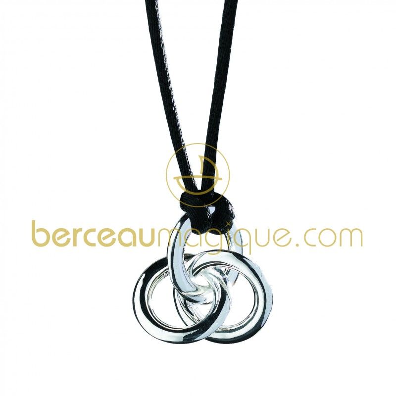 Pendentif 3 anneaux Entrelacs (Petit modèle) (Argent massif) Ercuis