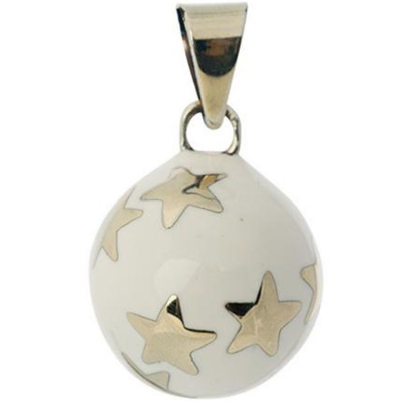 Bola sur cordon noir étoiles blanc  Bola