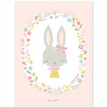 Affiche enfant lapins fille Sweet Bunnies by Flora Waycott (30 x 40 cm)  par Lilipinso