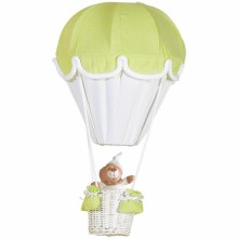  Lampe montgolfière vert anis et blanc   par Domiva