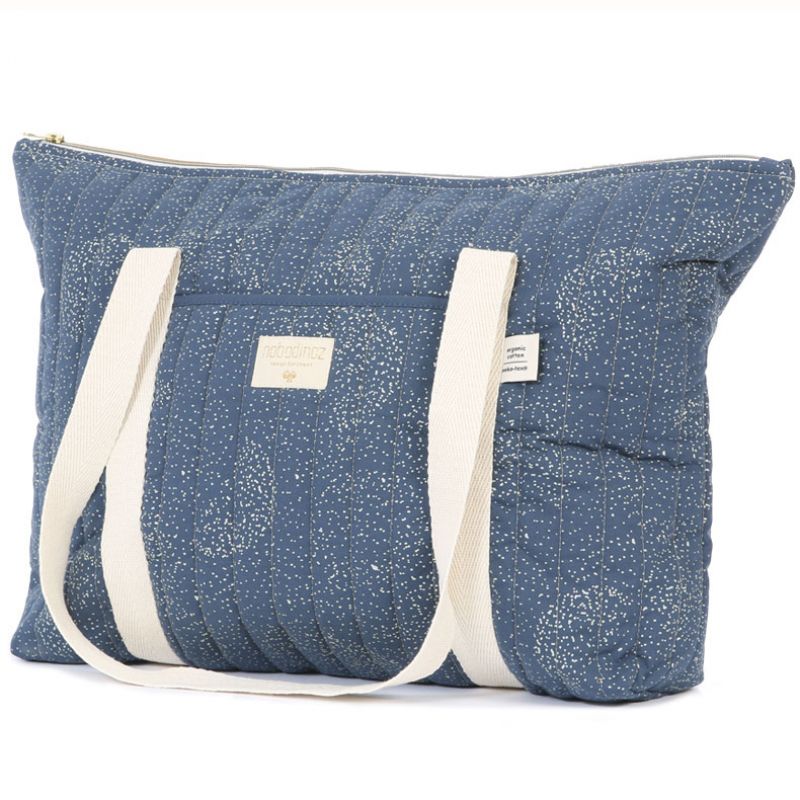 Sac à langer Paris Gold bubble Night blue Nobodinoz