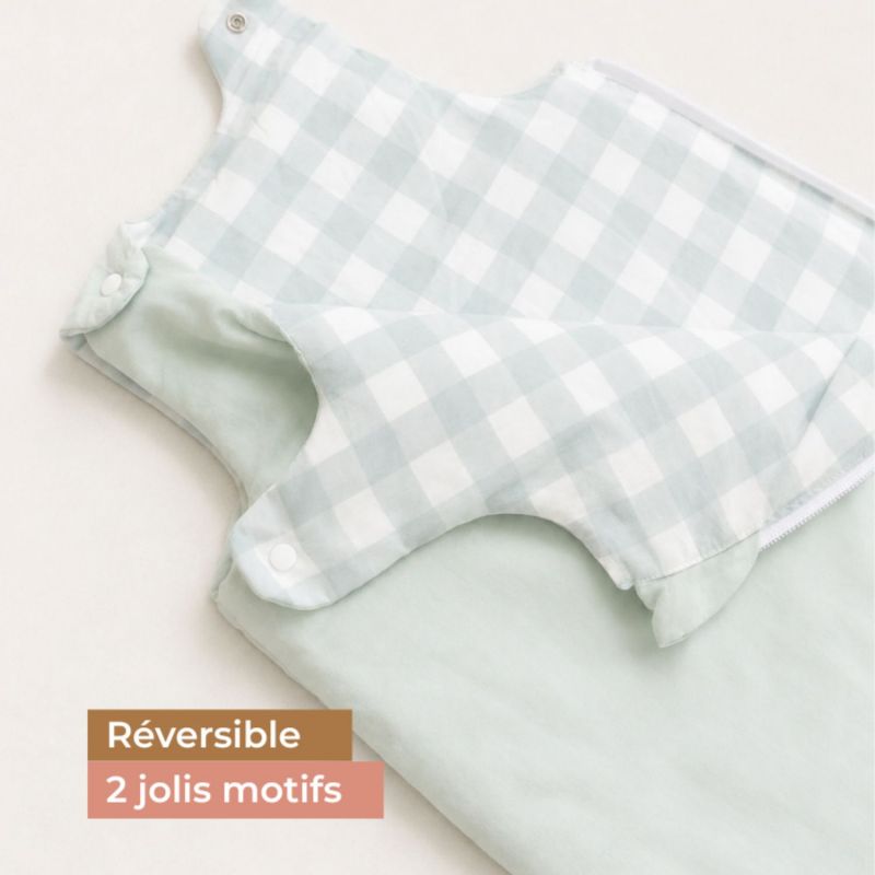 Gigoteuse réversible 4 saisons vichy verte (18-36 mois) Les petites billes Ambiance 3
