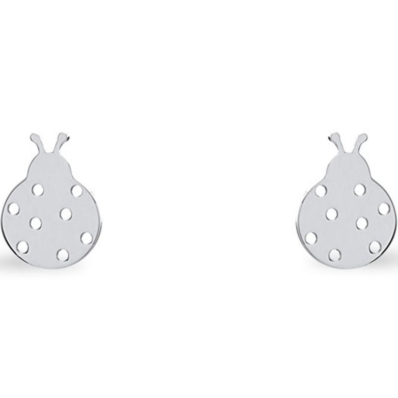 Boucles d'oreilles Nature coccinelle (argent 925°) Coquine
