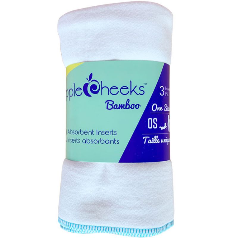 Lot de 2 inserts nuit pour couche lavable en bambou et coton bio AppleCheeks