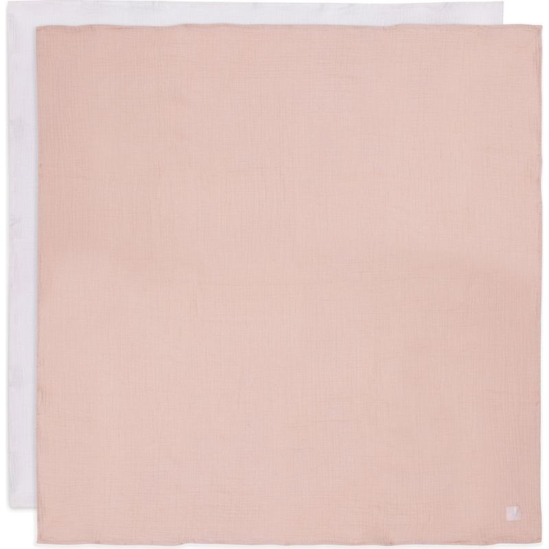 Lot de 2 maxi-langes en coton Wild Rose-Ivory (115 x 115 cm) - Reconditionné Jollein Produit 1