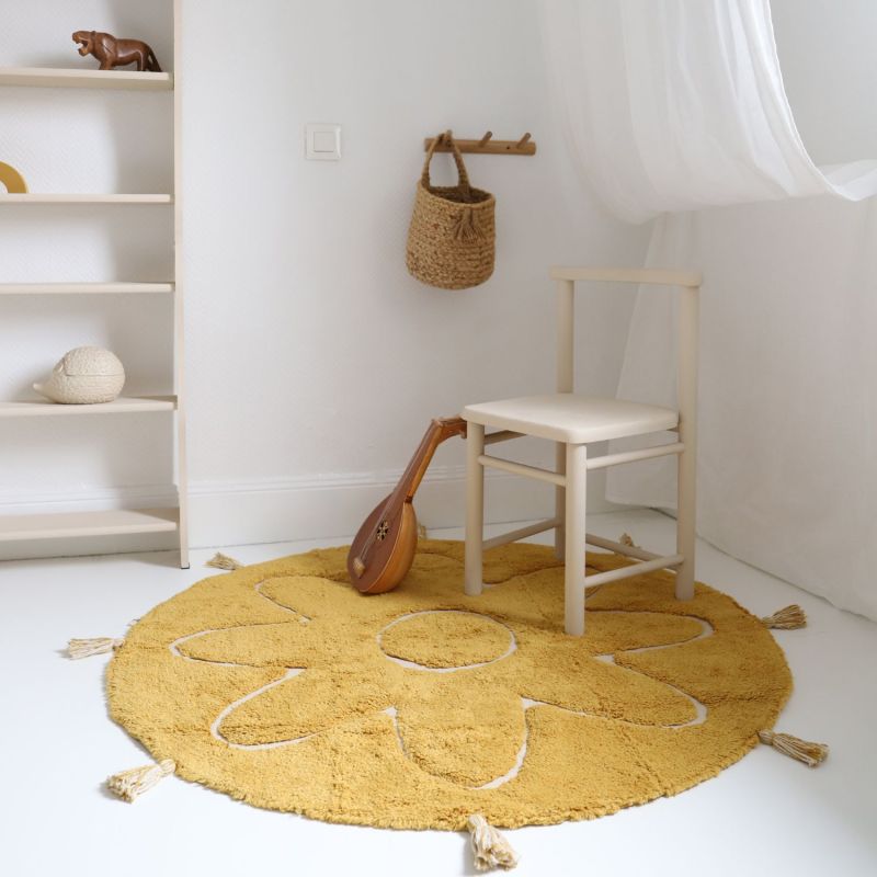 Tapis rond Yva Mangue (110 cm) Nattiot Ambiance 2