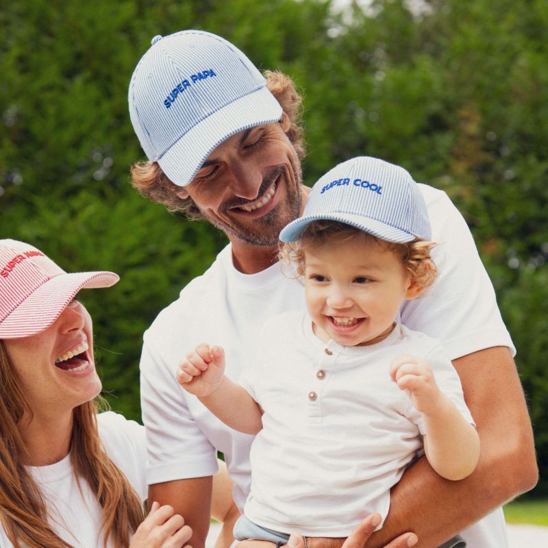 Casquette enfant Marinière Super Cool bleu (3-6 ans) Chamaye Ambiance 2