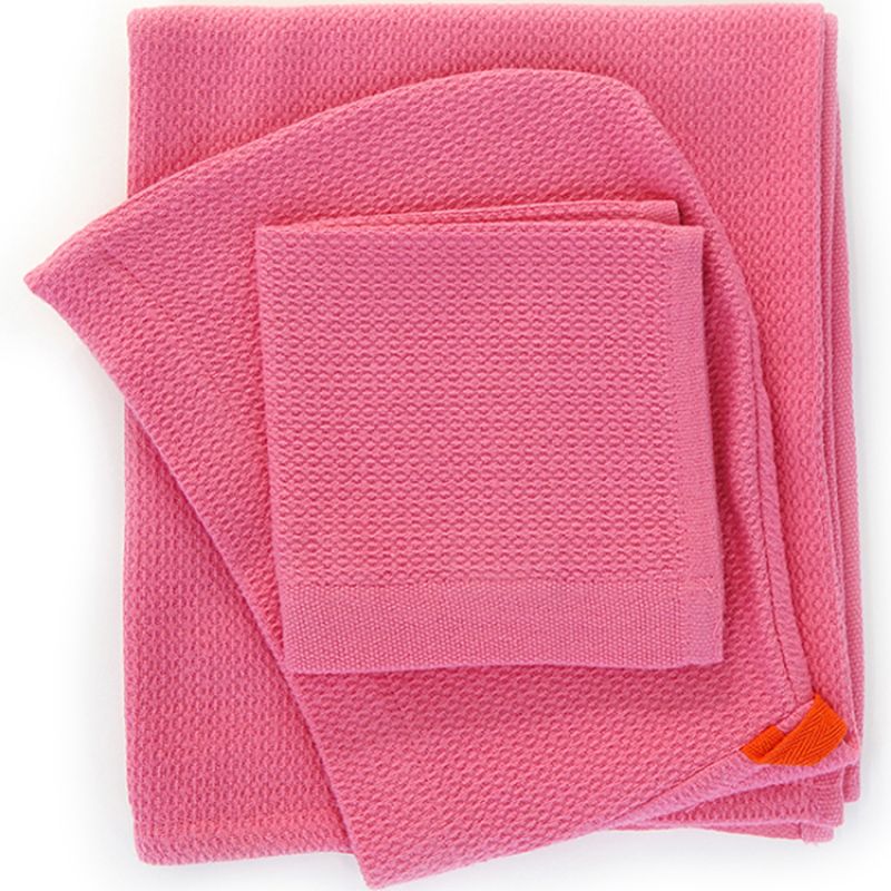 Cape de bain et gant rose flamingo (100 x 60 cm) EKOBO