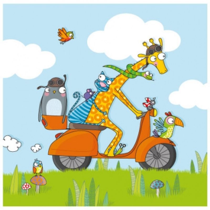 Tableau C'est parti (59 x 59 cm) Série-Golo