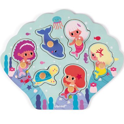 Puzzle à encastrement Happy Mermaids (6 pièces) Janod