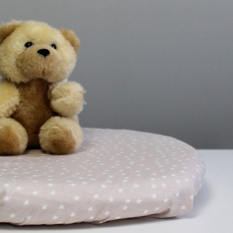 Drap housse de berceau en coton bio Etoiles beige (50 x 83 cm) Kadolis