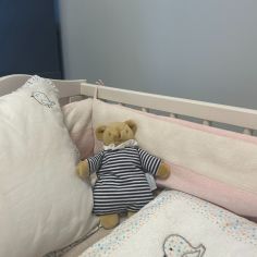 Doudou avec hochet Ours Marinière