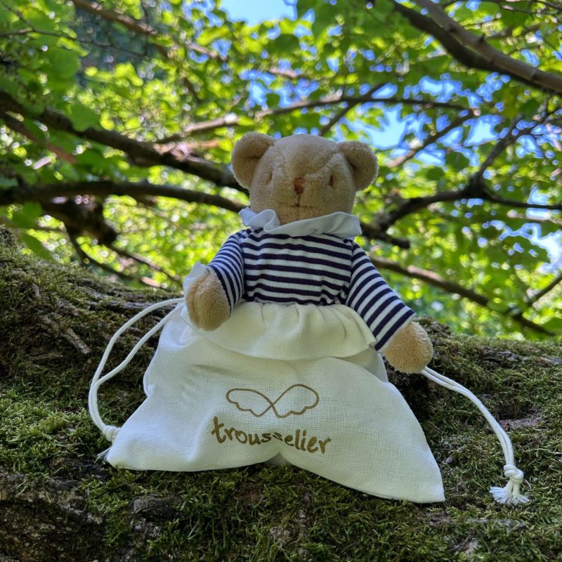 Doudou avec hochet Ours Marinière Trousselier Ambiance 5